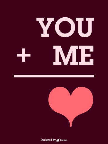 Me & You  – I Love You Cards