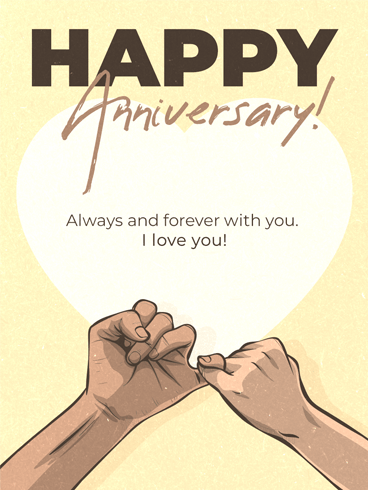 Pinky Promise –  Happy Anniversary Cards