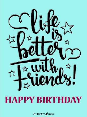 Stars & Love – Happy Birthday Friend Cards