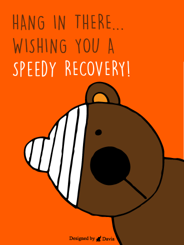 Injured Bear – Get Well Soon Cards