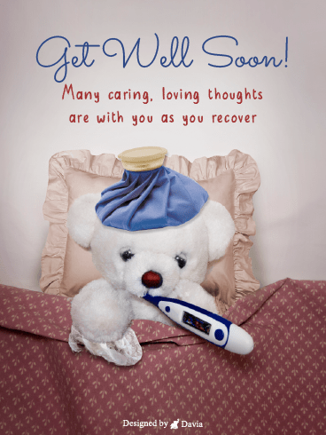 Fever Bear – Get Well Soon Cards