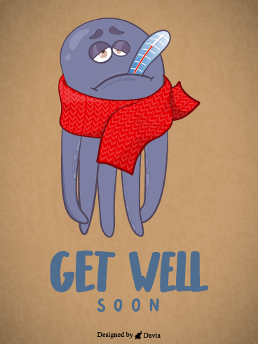 Fever Octopus – Get Well Soon Cards
