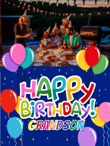 It’s A Celebration - Happy Birthday Grandson