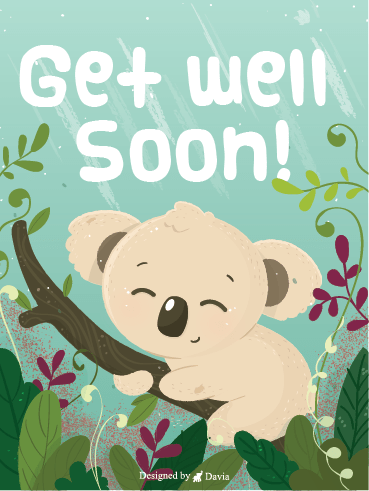 Smiling Koala – Get Well Soon Newly Added Cards