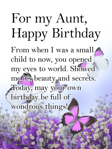 You Opened my Eyes! Happy Birthday Card for Aunt