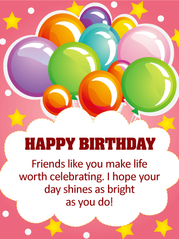 I Hope Your Day Shines! Happy Birthday Card for Friends