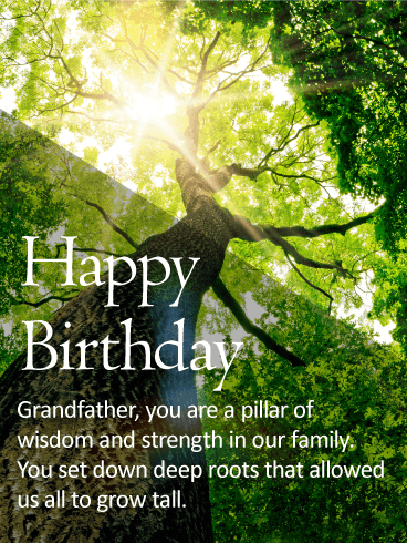 For my Dear Grandpa - Happy Birthday Wishes Card
