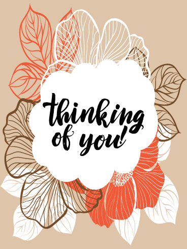 Rustic Flowers – Thinking of You Card