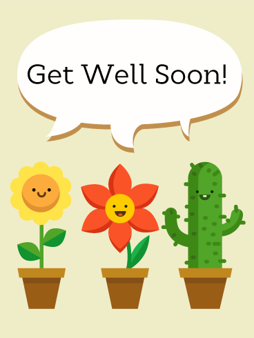 Smiley Face Get Well Card