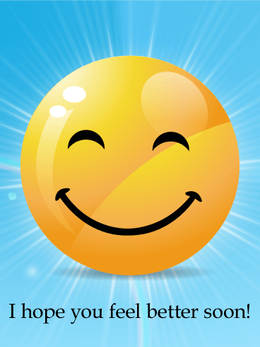 Big Smiley Face Get Well Card