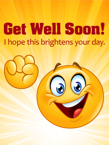 Cheerful Smiley Face Get Well Card