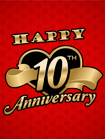 Happy 10th Anniversary Card