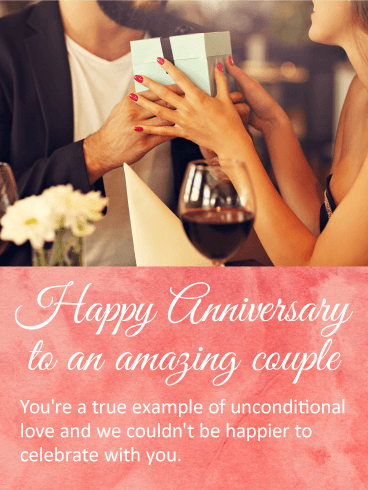 You're a True Example! Happy Anniversary Card