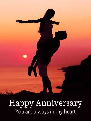 Romantic Lovers Anniversary Card