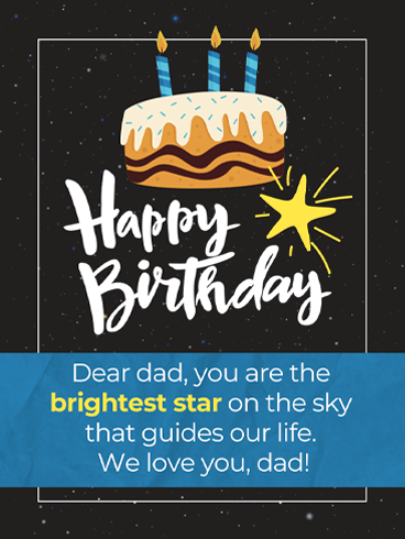 Brightest Star – Birthday Cards for Father