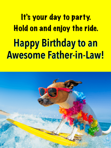 Enjoy the Ride - Happy Birthday Card for Father-in-Law