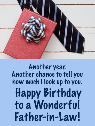 I Look Up To You! - Happy Birthday Card for Father-in-Law