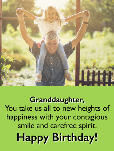 New Heights of Happiness - Happy Birthday Cards for Granddaughter