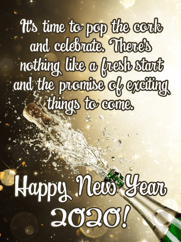 It's Time to Celebrate! - Happy New Year Wishes for 2020