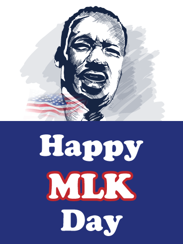 Dr. King Illustrated - Happy MLK Day Card