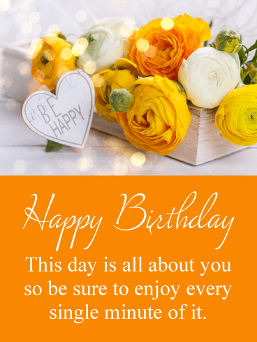 Enjoy Every Minute - Happy Birthday Card 