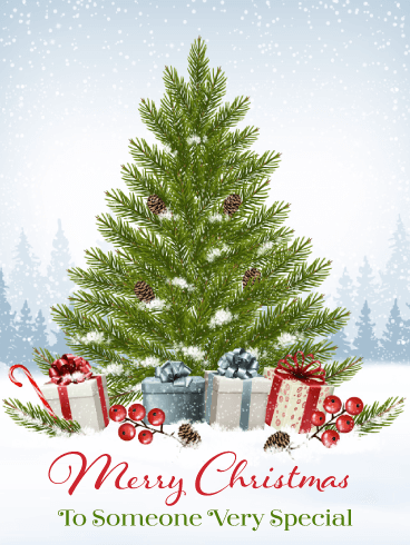 Charming Holiday Tree - Merry Christmas Card for Everyone