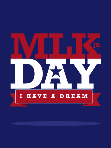 Navy Color Martin Luther King Day Card