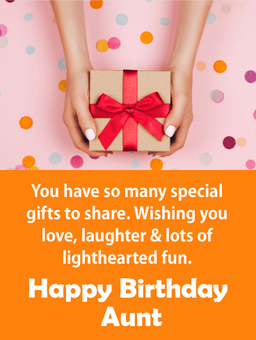 Special Gifts - Happy Birthday Card for Aunt